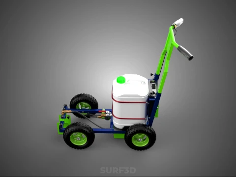 CARRELLO ELETTRICO LINE UP MARK MACCHINA PER MARCATURA SPRUZZATURA VERNICE Modello 3D