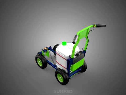 CARRELLO ELETTRICO LINE UP MARK MACCHINA PER MARCATURA SPRUZZATURA VERNICE Modello 3D