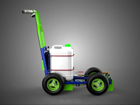 CARRELLO ELETTRICO LINE UP MARK MACCHINA PER MARCATURA SPRUZZATURA VERNICE Modello 3D