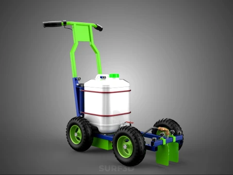 CARRELLO ELETTRICO LINE UP MARK MACCHINA PER MARCATURA SPRUZZATURA VERNICE Modello 3D