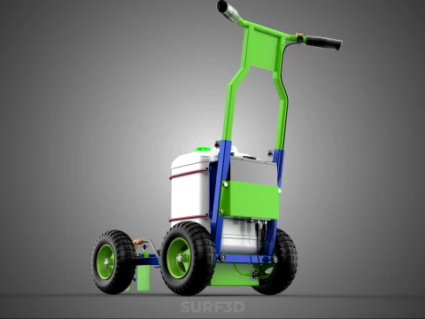 CARRELLO ELETTRICO LINE UP MARK MACCHINA PER MARCATURA SPRUZZATURA VERNICE Modello 3D