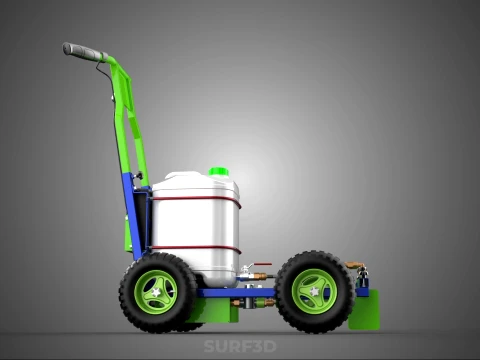 CARRELLO ELETTRICO LINE UP MARK MACCHINA PER MARCATURA SPRUZZATURA VERNICE Modello 3D