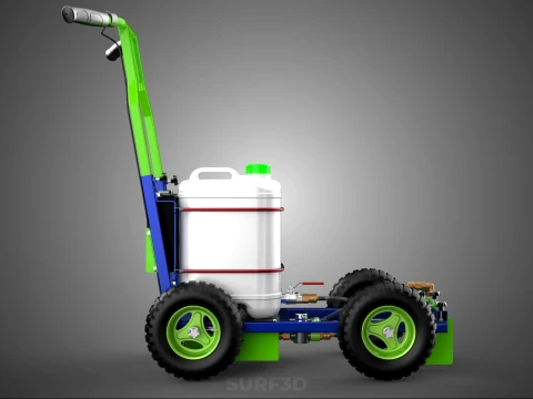 CARRELLO ELETTRICO LINE UP MARK MACCHINA PER MARCATURA SPRUZZATURA VERNICE Modello 3D