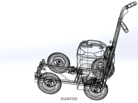 CARRELLO ELETTRICO LINE UP MARK MACCHINA PER MARCATURA SPRUZZATURA VERNICE Modello 3D