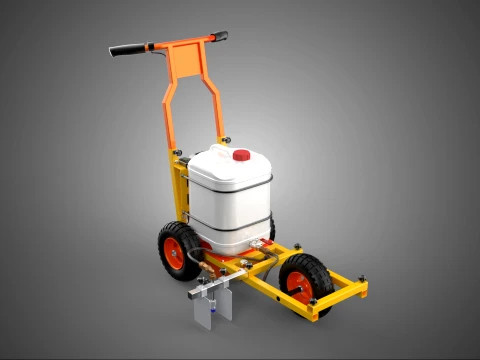 CARRINHO DE EMPURRAR TINTA LINHA DE PULVERIZAÇÃO MÁQUINA DE MARCAÇÃO ESTRADA DE CAMPO Modelo 3D