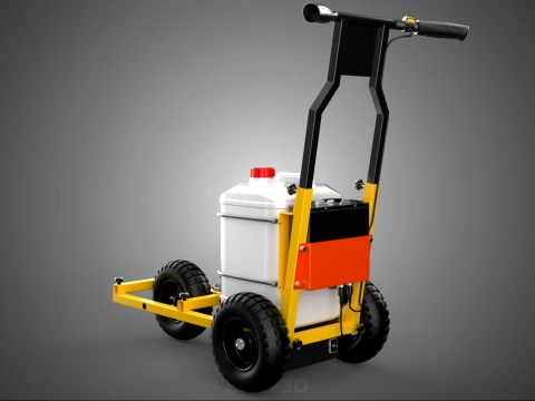 TRI 3 THREE WHEEL CART PAINT SIDE SPRAYER LINE MARKING MACHINE 3D Model