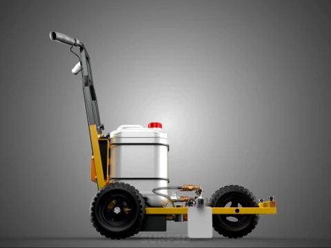 TRI 3 THREE WHEEL CART PAINT SIDE SPRAYER LINE MARKING MACHINE 3D Model