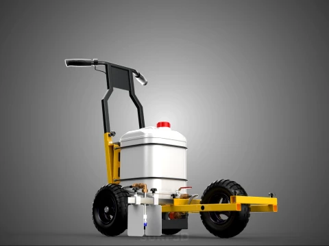 TRI 3 THREE WHEEL CART PAINT SIDE SPRAYER LINE MARKING MACHINE 3D Model