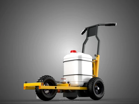 TRI 3 THREE WHEEL CART PAINT SIDE SPRAYER LINE MARKING MACHINE 3D Model