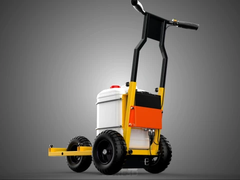 TRI 3 THREE WHEEL CART PAINT SIDE SPRAYER LINE MARKING MACHINE 3D Model
