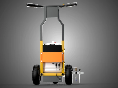 TRI 3 THREE WHEEL CART PAINT SIDE SPRAYER LINE MARKING MACHINE 3D Model
