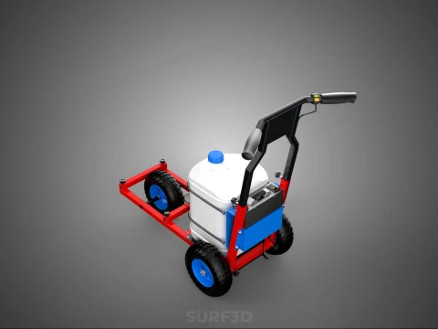 CARRINHO DE CARRINHO PROFISSIONAL ANDA ATR&Aacute;S DA MARCA&Ccedil;&Atilde;O DA LINHA DO PULVERIZADOR DE TINTA Modelo 3D