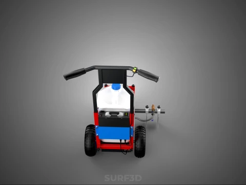 CARRINHO DE CARRINHO PROFISSIONAL ANDA ATR&Aacute;S DA MARCA&Ccedil;&Atilde;O DA LINHA DO PULVERIZADOR DE TINTA Modelo 3D