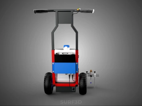 CARRINHO DE CARRINHO PROFISSIONAL ANDA ATR&Aacute;S DA MARCA&Ccedil;&Atilde;O DA LINHA DO PULVERIZADOR DE TINTA Modelo 3D