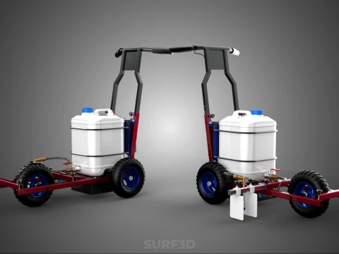 CARRELLO ELETTRICO PER SPRUZZATURA VERNICE LINE UP MARK MARCATORE Modello 3D