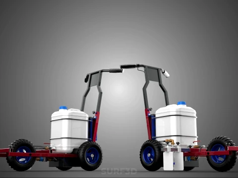 CARRELLO ELETTRICO PER SPRUZZATURA VERNICE LINE UP MARK MARCATORE Modello 3D