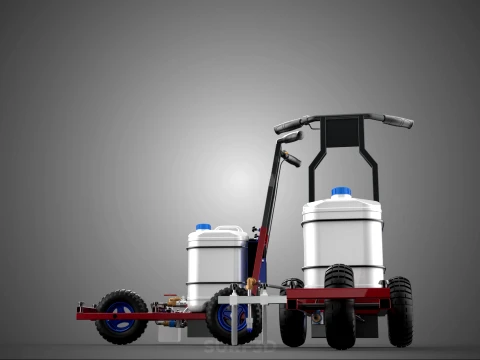 CARRELLO ELETTRICO PER SPRUZZATURA VERNICE LINE UP MARK MARCATORE Modello 3D