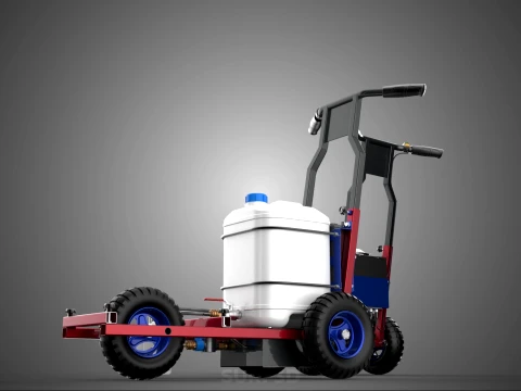 CARRELLO ELETTRICO PER SPRUZZATURA VERNICE LINE UP MARK MARCATORE Modello 3D