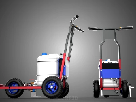 CARRELLO ELETTRICO PER SPRUZZATURA VERNICE LINE UP MARK MARCATORE Modello 3D