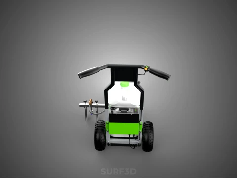 ELECTRIC TROLLEY HANDCART PAINTING SPRAYING LINE MARKER MACHINE 3D Model