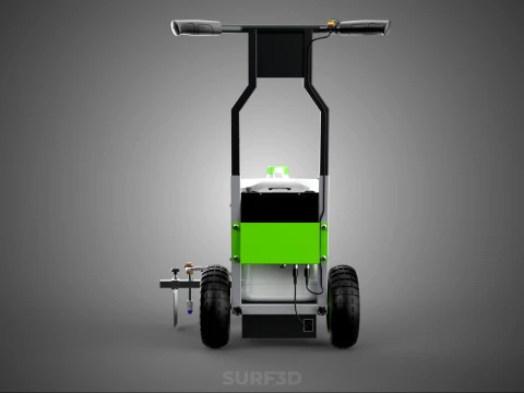 ELECTRIC TROLLEY HANDCART PAINTING SPRAYING LINE MARKER MACHINE 3D Model