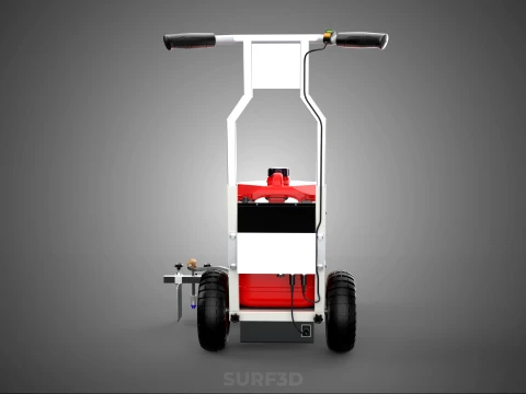 STANDARD PUSH ROLLING CART PAINT SPRAYING LINE MARKING MACHINE 3D Model