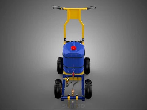 SPORTS ATHLETIC FIELD MARKING TROLLEY CART LINE MACHINE MARKER 3D Model