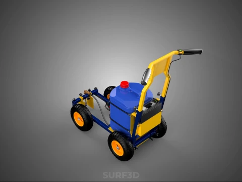 SPORTS ATHLETIC FIELD MARKING TROLLEY CART LINE MACHINE MARKER 3D Model