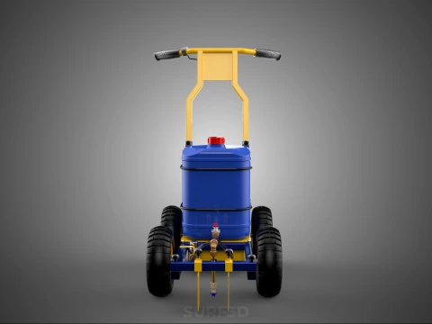 SPORTS ATHLETIC FIELD MARKING TROLLEY CART LINE MACHINE MARKER 3D Model