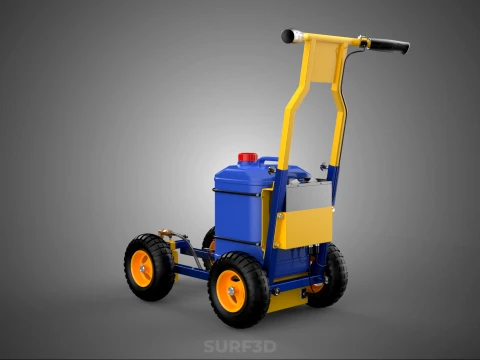 SPORTS ATHLETIC FIELD MARKING TROLLEY CART LINE MACHINE MARKER 3D Model