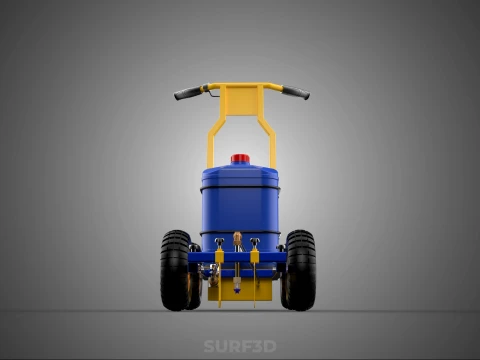 SPORTS ATHLETIC FIELD MARKING TROLLEY CART LINE MACHINE MARKER 3D Model