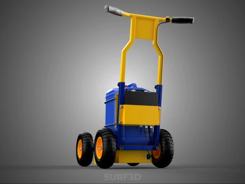SPORTS ATHLETIC FIELD MARKING TROLLEY CART LINE MACHINE MARKER 3D Model