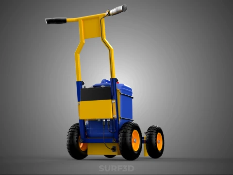 SPORTS ATHLETIC FIELD MARKING TROLLEY CART LINE MACHINE MARKER 3D Model