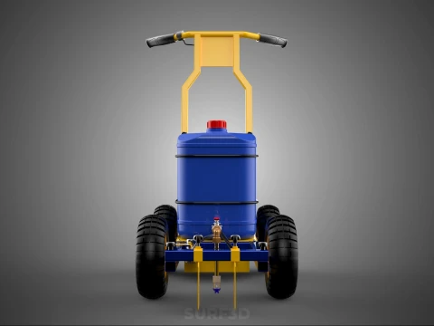 SPORTS ATHLETIC FIELD MARKING TROLLEY CART LINE MACHINE MARKER 3D Model