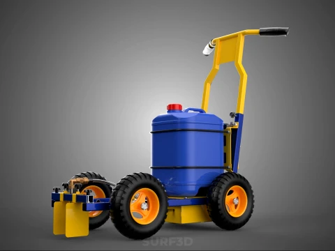 SPORTS ATHLETIC FIELD MARKING TROLLEY CART LINE MACHINE MARKER 3D Model