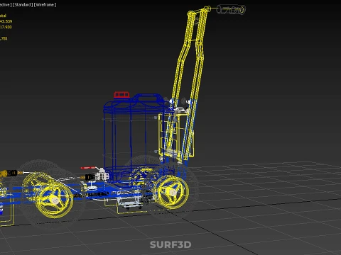SPORTS ATHLETIC FIELD MARKING TROLLEY CART LINE MACHINE MARKER 3D Model