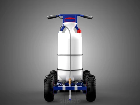 HYBRID MANUAL AUTO HAND PUMP TROLLEY CART LINE MARKING MACHINE 3D Model