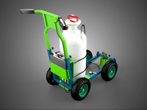 ハンドポンプ トロリー カート ライン ペイント スプレー マーカー 塗装機 3Dモデル