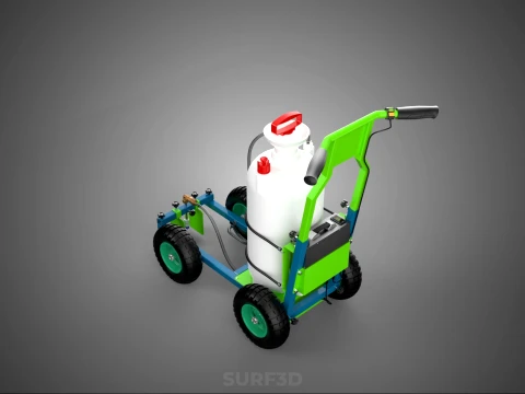 HAND PUMP TROLLEY CART LINE PAINT SPRAYER MARKER PAINTER MACHINE 3D Model