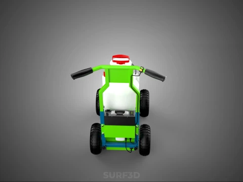 HAND PUMP TROLLEY CART LINE PAINT SPRAYER MARKER PAINTER MACHINE 3D Model