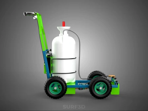HAND PUMP TROLLEY CART LINE PAINT SPRAYER MARKER PAINTER MACHINE 3D Model