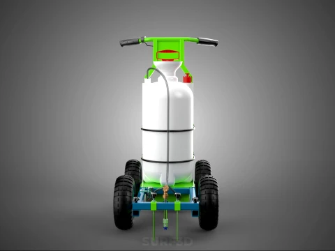 HAND PUMP TROLLEY CART LINE PAINT SPRAYER MARKER PAINTER MACHINE 3D Model