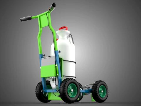 HAND PUMP TROLLEY CART LINE PAINT SPRAYER MARKER PAINTER MACHINE 3D Model