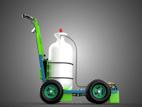 HAND PUMP TROLLEY CART LINE PAINT SPRAYER MARKER PAINTER MACHINE 3D Model