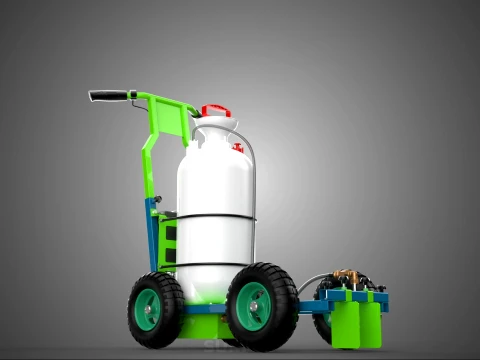 HAND PUMP TROLLEY CART LINE PAINT SPRAYER MARKER PAINTER MACHINE 3D Model