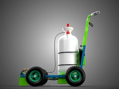 HAND PUMP TROLLEY CART LINE PAINT SPRAYER MARKER PAINTER MACHINE 3D Model