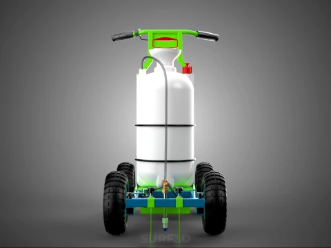 HAND PUMP TROLLEY CART LINE PAINT SPRAYER MARKER PAINTER MACHINE 3D Model