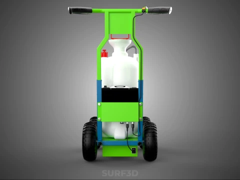HAND PUMP TROLLEY CART LINE PAINT SPRAYER MARKER PAINTER MACHINE 3D Model