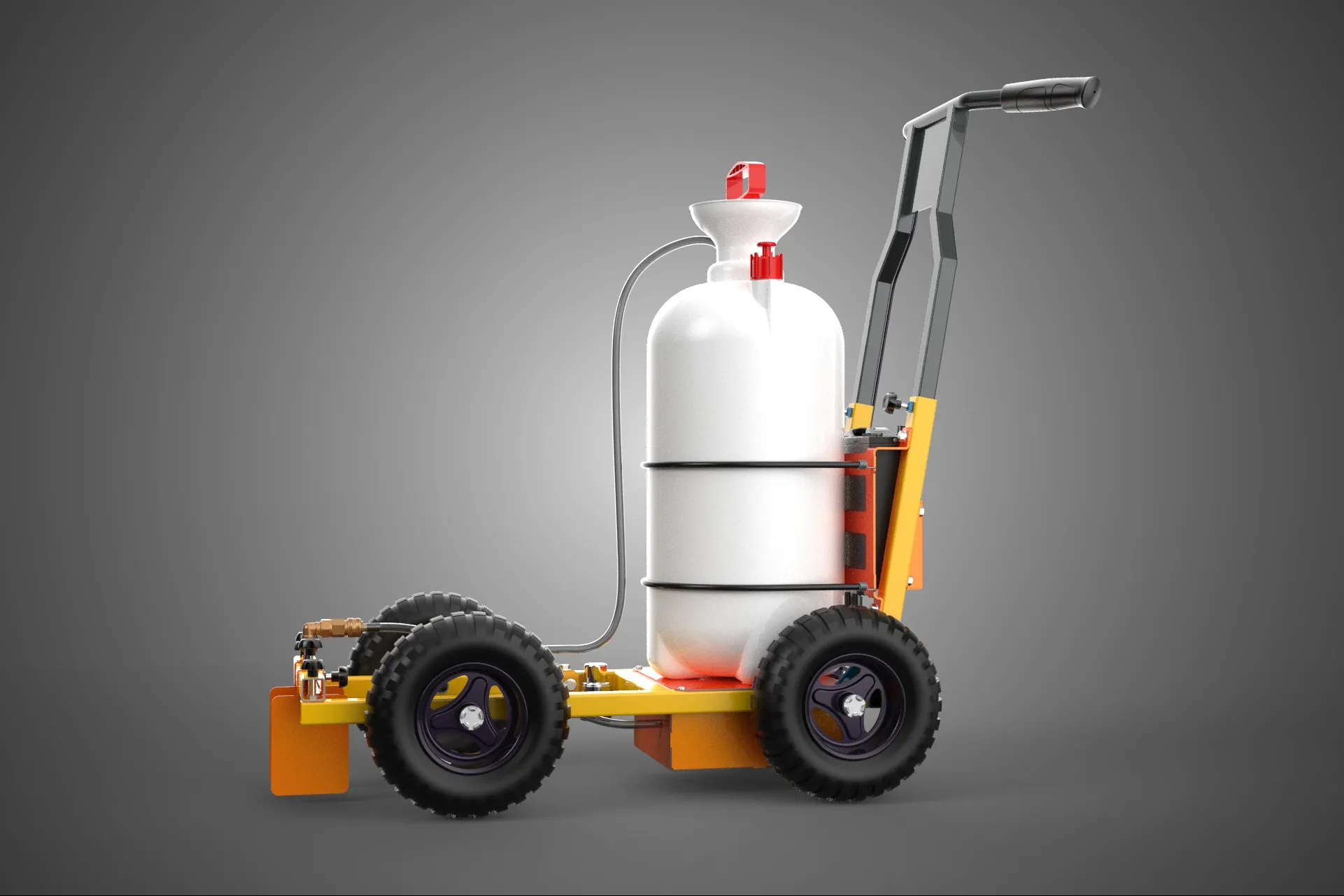 ELECTRIC HAND PUMP TANK TROLLEY CART LINE SPRAYER MARKER MACHINE 3D Model .c4d .max .obj .3ds .fbx .stl .blend 