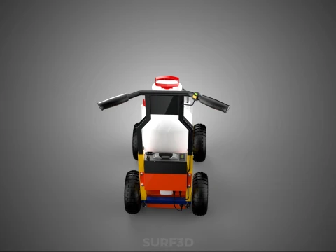 ELECTRIC HAND PUMP TANK TROLLEY CART LINE SPRAYER MARKER MACHINE 3D Model